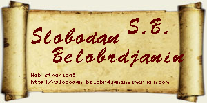 Slobodan Belobrđanin vizit kartica